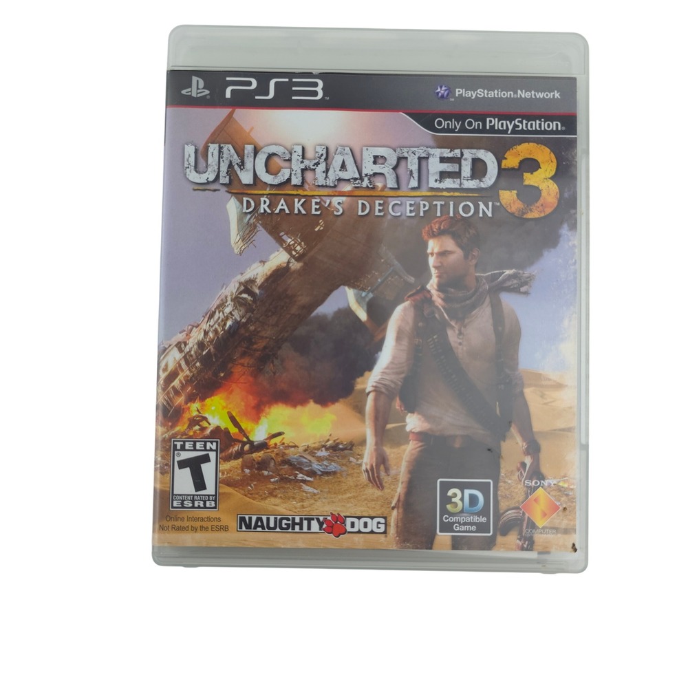 Sony Uncharted 3 Drakes Deception PS3 Video Game Action Adventure CIB